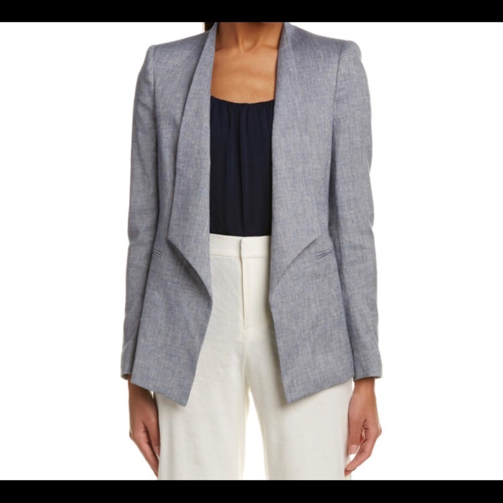 Alice + Olivia Allison Linen-Blend Blazer